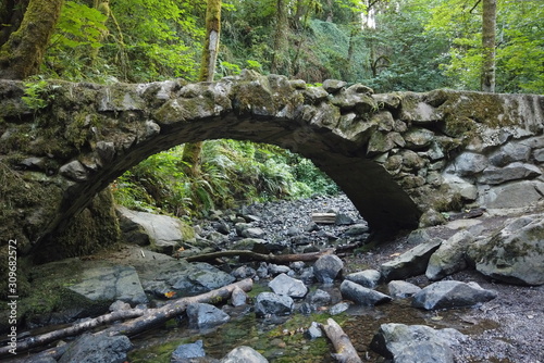 Stone bridge in Council Crest Park, Portland, OR © Sean