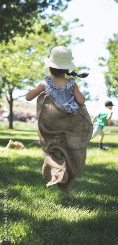Girl running in a Potato Sack © Jordan