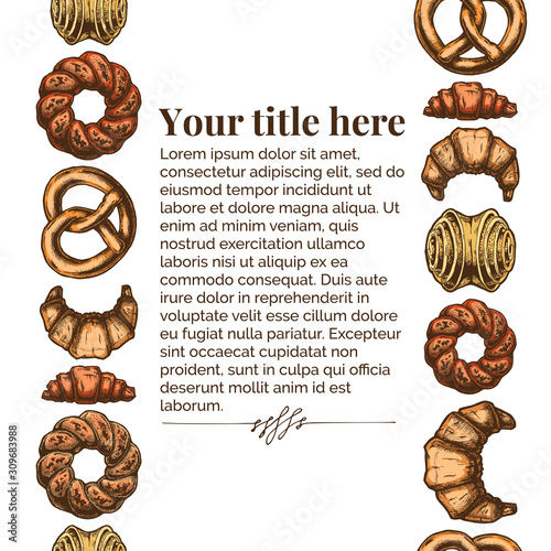 Template with sweet pastry