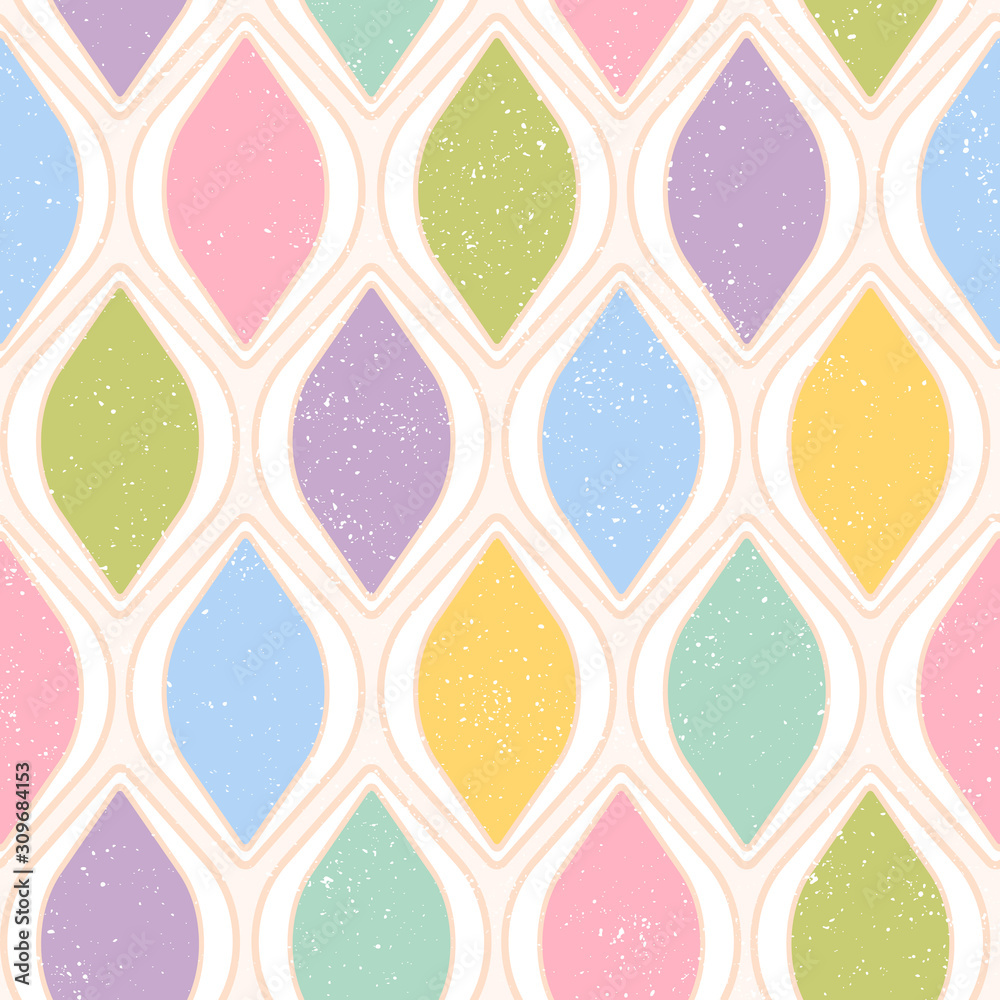 Retro funny vector pattern for holidays