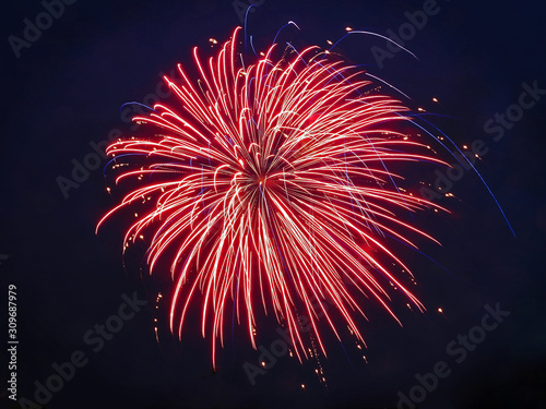 colorful fireworks in the night sky