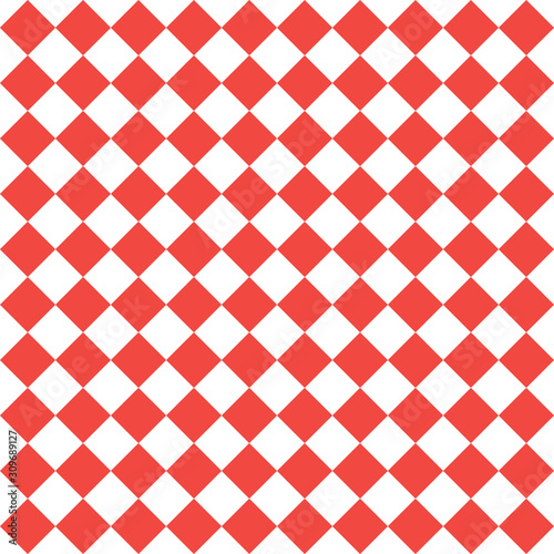 Pattern of white and red rhombuses