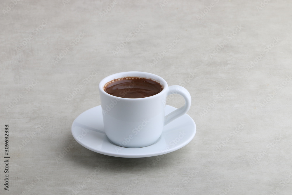 Turkish Coffee Cup  - Coffee in a white cup isolated on a white background - Cappuccino Latte Espresso Macchiato 