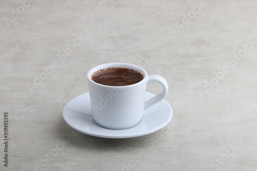 Turkish Coffee Cup - Coffee in a white cup isolated on a white background - Cappuccino Latte Espresso Macchiato 