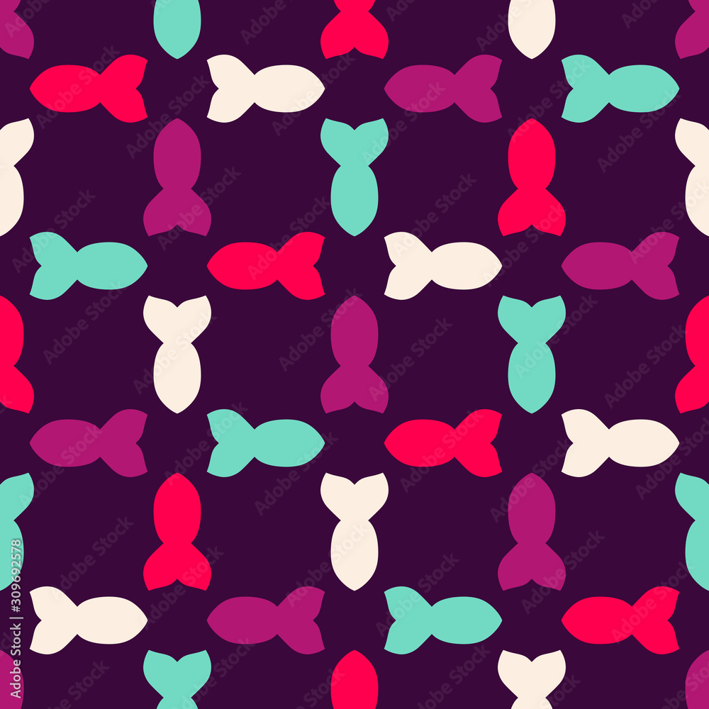 Seamless pattern with alternating geometric elements.