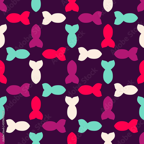 Seamless pattern with alternating geometric elements.