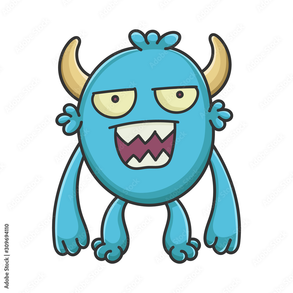 Mad Angry Cartoon Furry Creature Monster Mad Angry Cartoon Furry Creature Monster