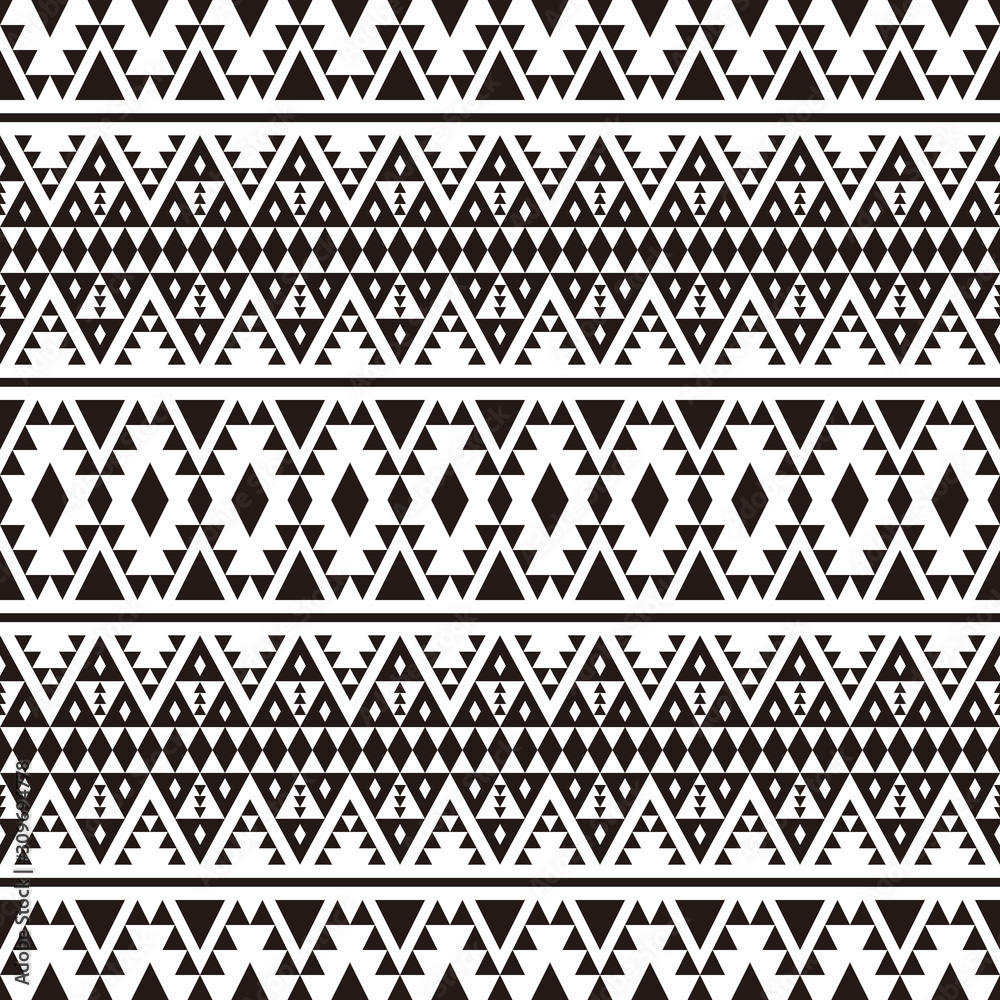 Ikat Ethnic Aztec Pattern Design. Illustration of Seamless Ethnic Pattern Vector Ikat Ethnic Aztec Pattern Design. Illustration of Seamless Ethnic Pattern Vector