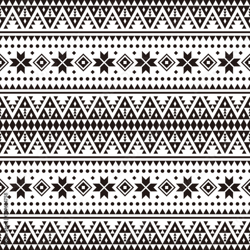 Merry Christmas Seamless Pattern Vector. Xmas Aztec shape and geometry design tribal. Aztec, Inca, Egypt, Indian, Scandinavian, Gypsy, Mexican, folk tradition ornament