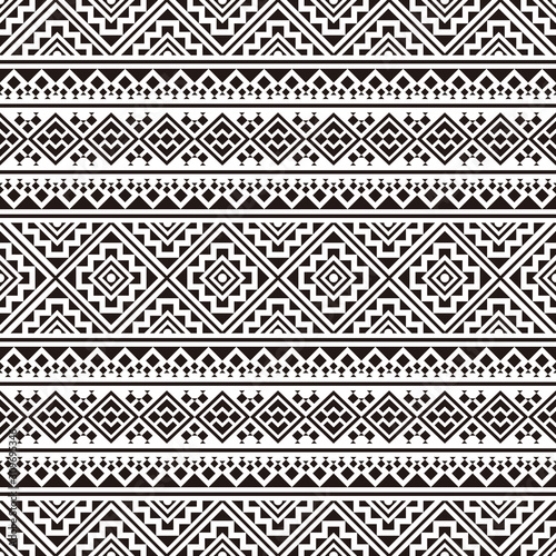 Ikat Ethnic Aztec Pattern Design. Illustration of Seamless Ethnic Pattern Vector