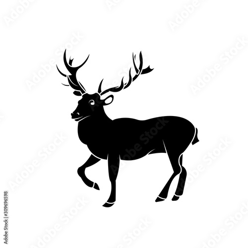Deer vector icon illustration isolated on white background