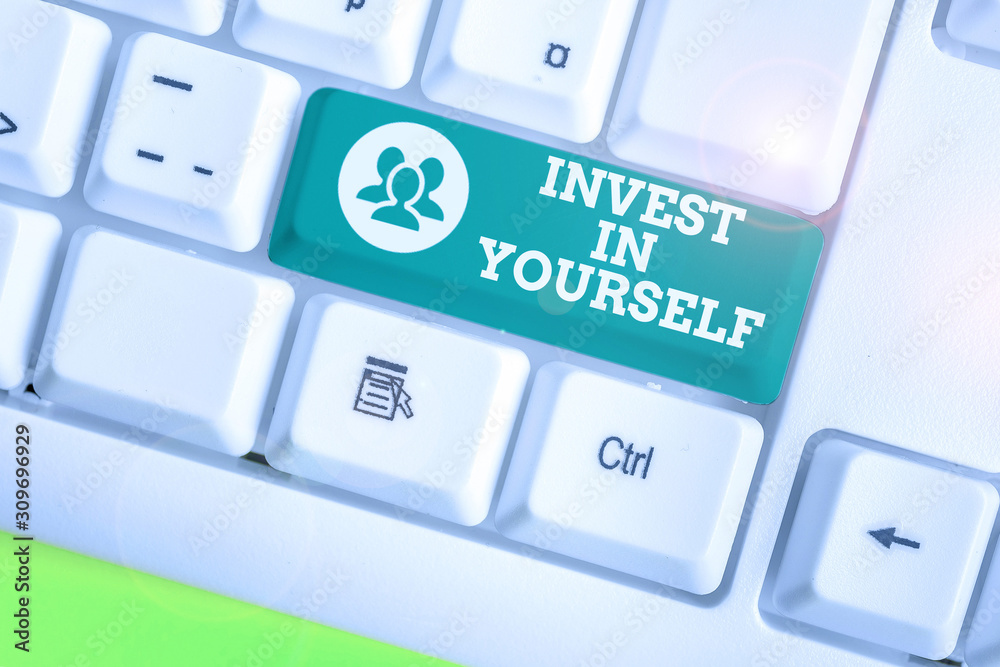 Word writing text Invest In Yourself. Business photo showcasing learn new things or materials thus making your lot better Word writing text Invest In Yourself. Business photo showcasing learn new things or materials thus making your lot better