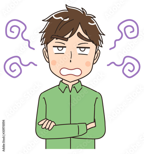 若い男性 マンガ コミカル イラスト