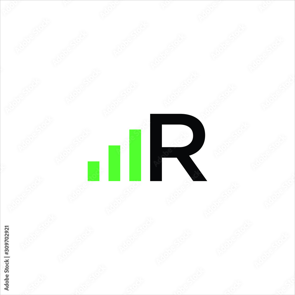 Initial letter R abstract logo with Financial investment chart logo design template. Marketing, sales and growth graphic design vector illustration. Symbol, icon, creative Initial letter R abstract logo with Financial investment chart logo design template. Marketing, sales and growth graphic design vector illustration. Symbol, icon, creative