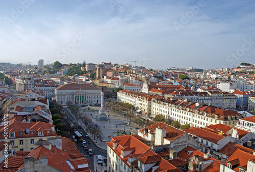 Overlooking the Historic City Centre of Lisbon, Portugal