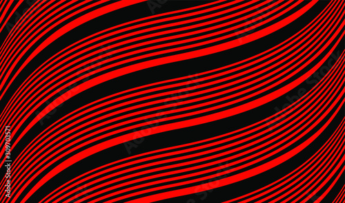 Fototapeta Naklejka Na Ścianę i Meble -  Full Seamless Background with waves lines Vector. Black and red texture with vertical wave lines. Vertical lines design for fashion and decor fabric print.