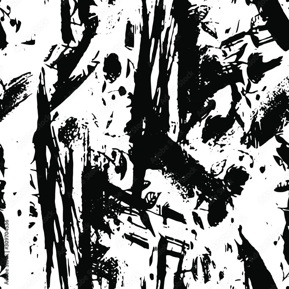 Full Seamless black white abstract pattern vector. Endless abstract ...