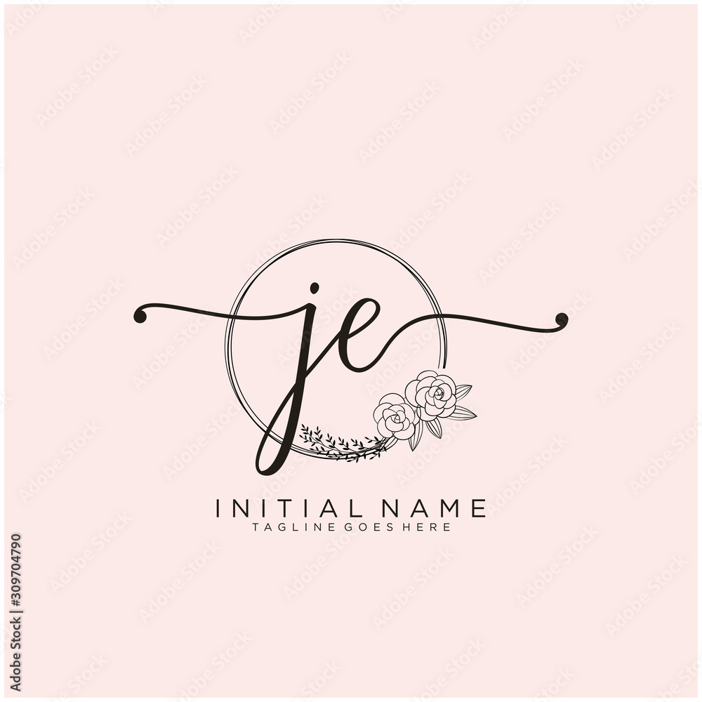 Je Letter Logo Design Vector & Photo (Free Trial) | Bigstock