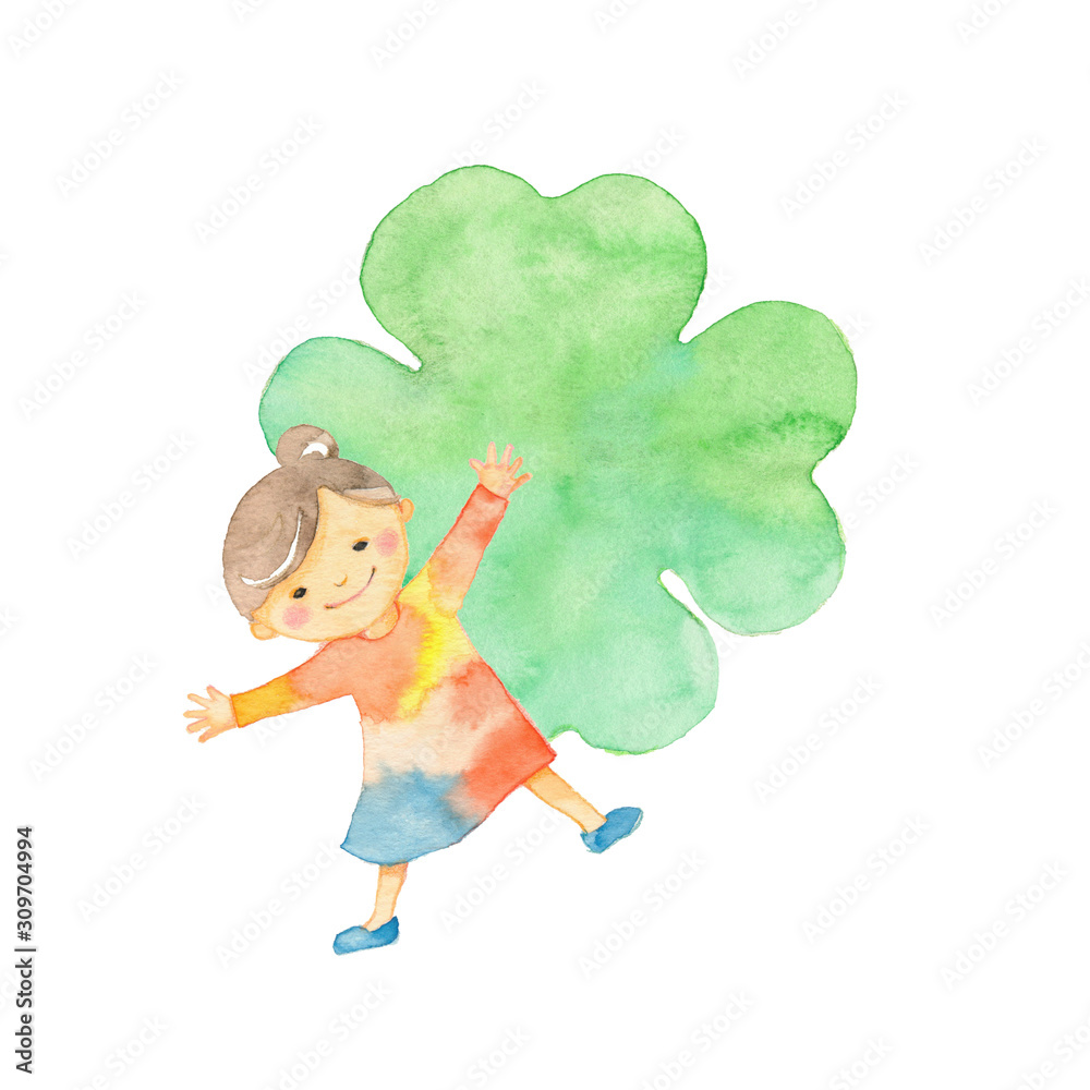 元気な女の子と四つ葉のクローバー Stock イラスト Adobe Stock 元気な女の子と四つ葉のクローバー Stock イラスト Adobe Stock