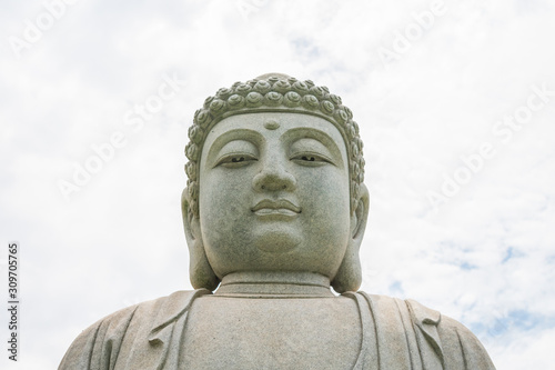 Close up of a Buddha statue at Chen Tien Buddhist Temple in Foz do Iguacu, Parana - Brazil