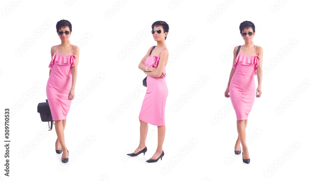 Obraz premium Young woman preparing for vacation