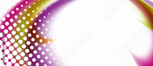 Wallpaper Mural Line wave art illustration on light backdrop. Vector abstract design banner template. Business template Torontodigital.ca