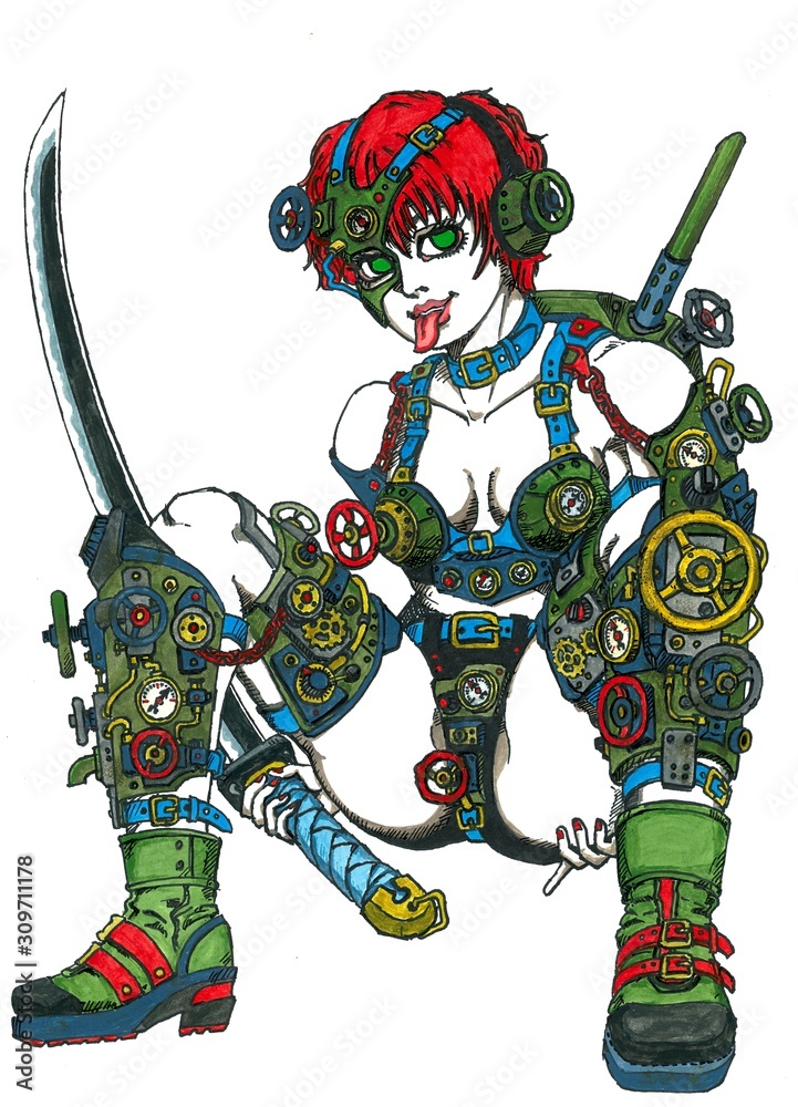 KAMIKAZE GIRL!Doujin illustration.近未来萌え戦士 SAMURAI2099 KAMIKAZE GIRL!Doujin illustration.近未来萌え戦士 SAMURAI2099