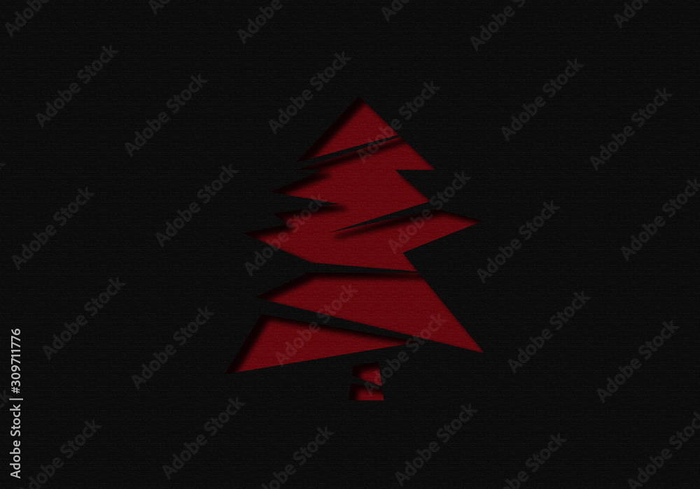 Christmas tree paper craft or Tree cutout. クリスマスツリーのペーパークラフトまたは、木の切り抜き Christmas tree paper craft or Tree cutout. クリスマスツリーのペーパークラフトまたは、木の切り抜き