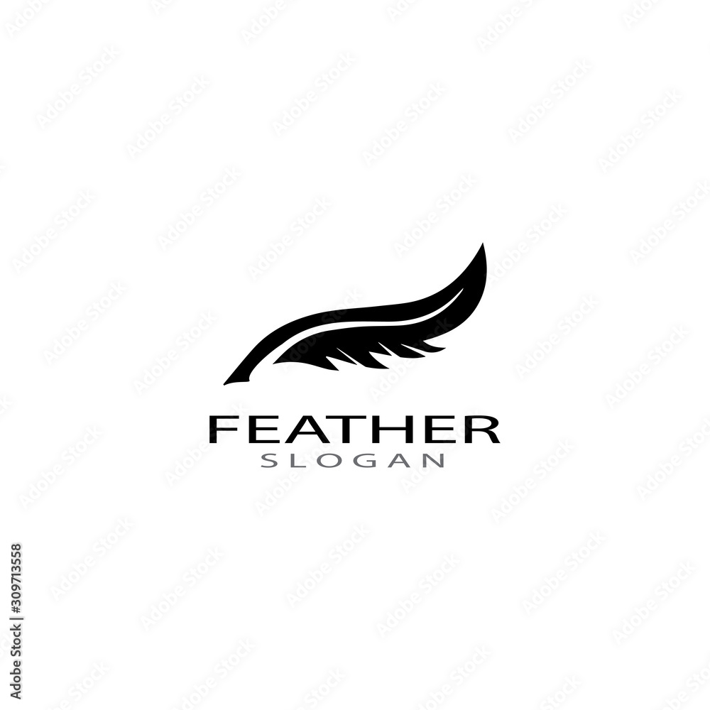 Obraz premium feather logo vector templates
