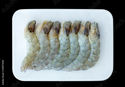 Raw uncooked fresh shrimps