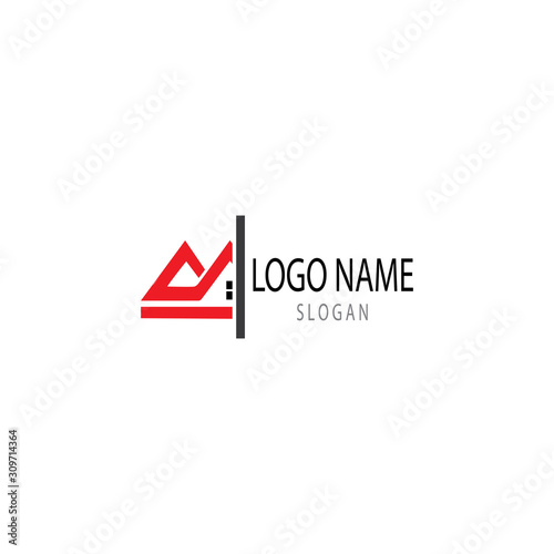 REAL ESTATE PROPERTY AND CONSTRUCTION LOGO DESIGN FOR BUSINESS CORPORATE SIGN . VECTOR
