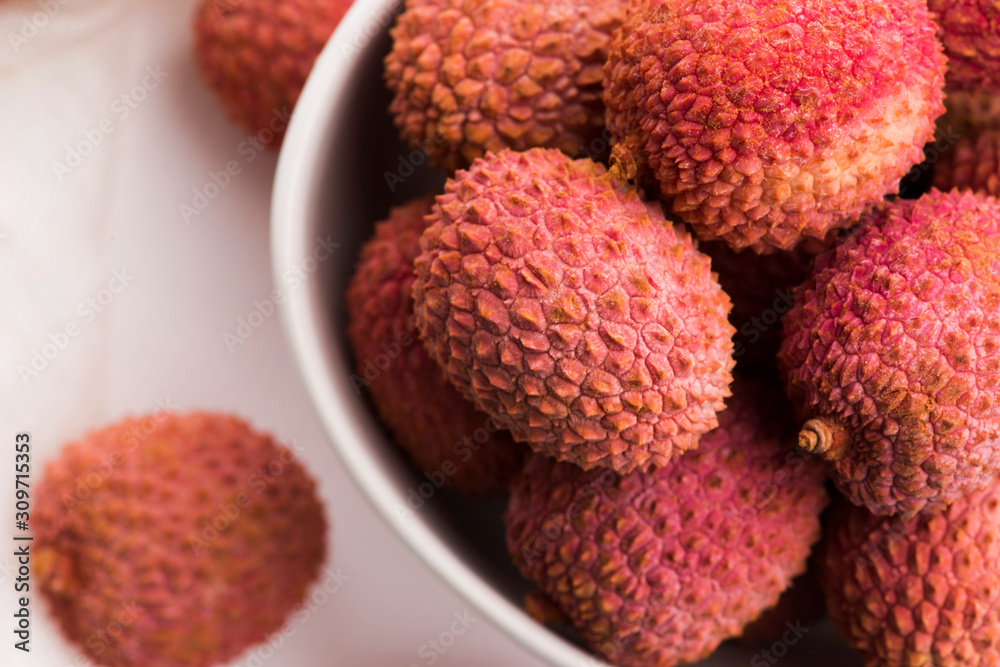 Litchie, liche, lychee, fresh healthy ripe fruits Litchie, liche, lychee, fresh healthy ripe fruits