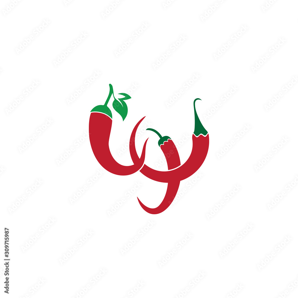 CHILI LOGO TEMPLATE SYMBOL VECTOR ICON CHILI LOGO TEMPLATE SYMBOL VECTOR ICON
