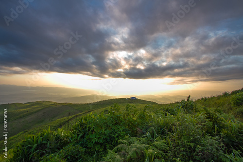 sunrise with clouds in the mountains © Soonthorn