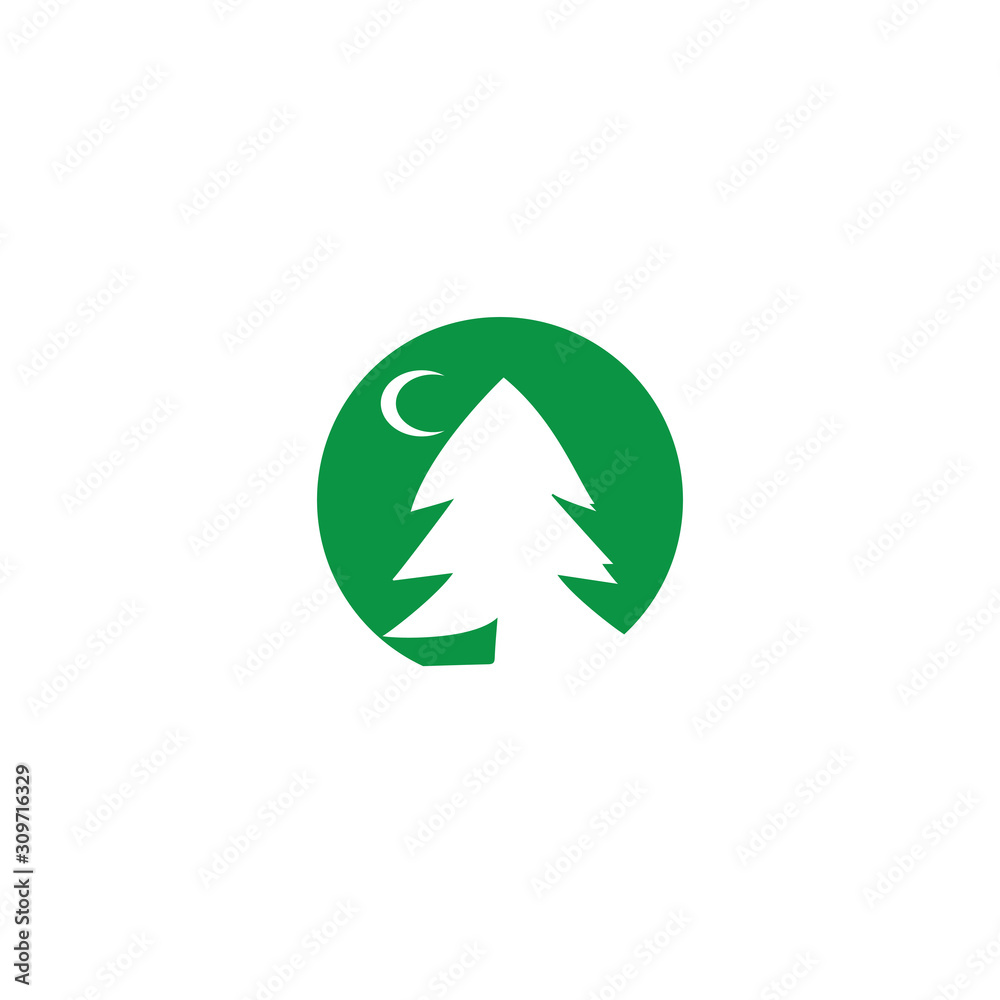 pine tree logo illustration vector design pine tree logo illustration vector design