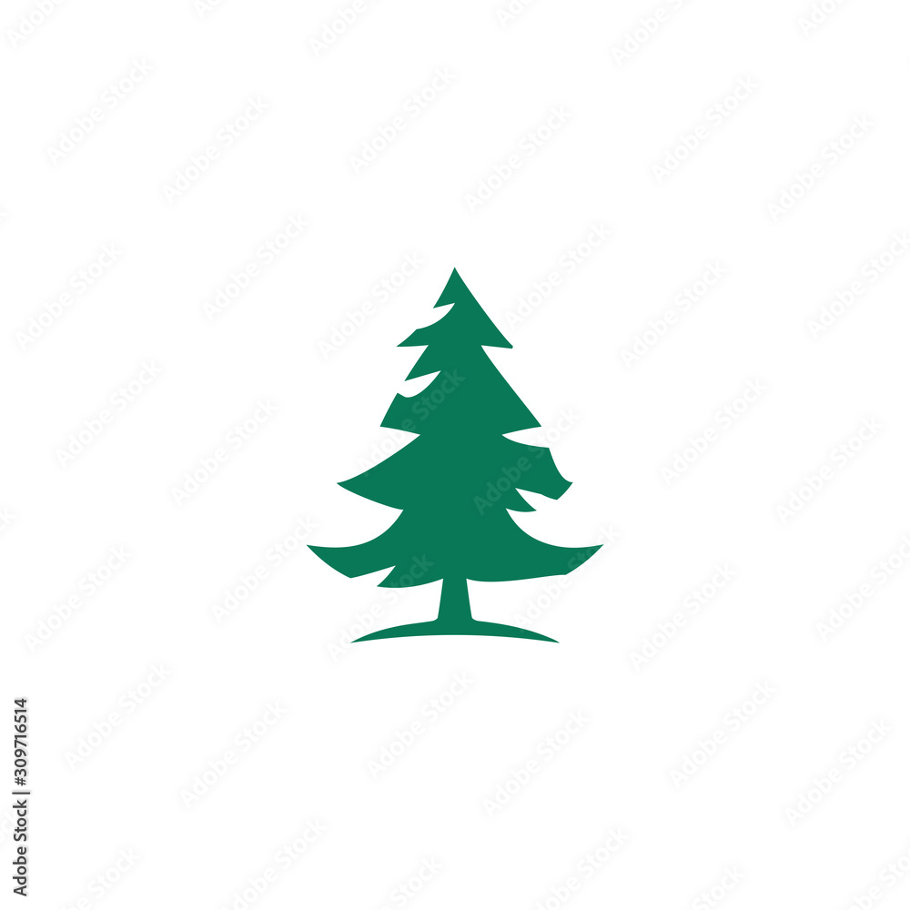 pine tree logo illustration vector design