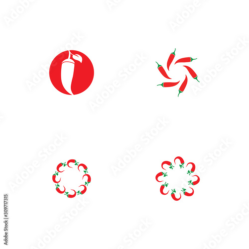 CHILI LOGO TEMPLATE SYMBOL VECTOR ICON