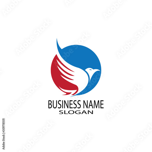 falcon eagle bird logo template vector