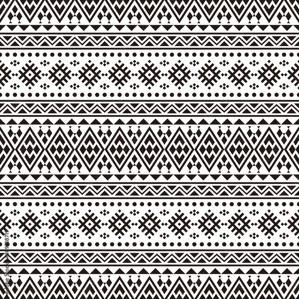 Seamless Ethnic Pattern in black and white color. Black White Tribal Aztec Pattern. Black white ukraine pattern Seamless Ethnic Pattern in black and white color. Black White Tribal Aztec Pattern. Black white ukraine pattern