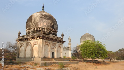 Bild auf Leinwand The ancient tomb of Qutb Shahi in Hyderabad - India