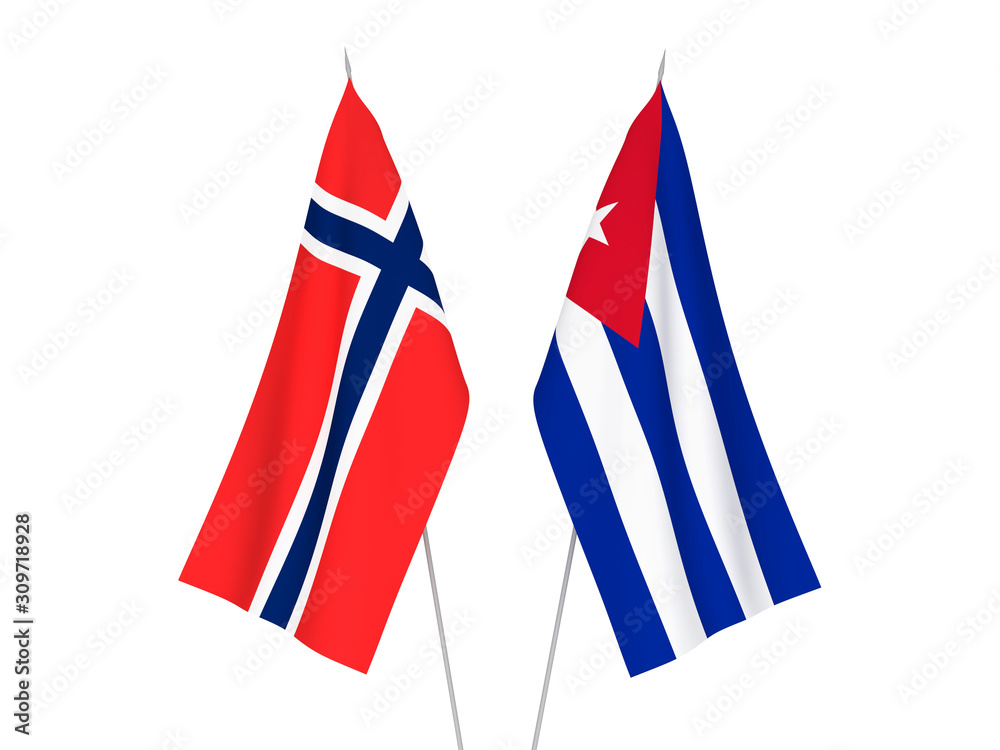 Norway and Cuba flags