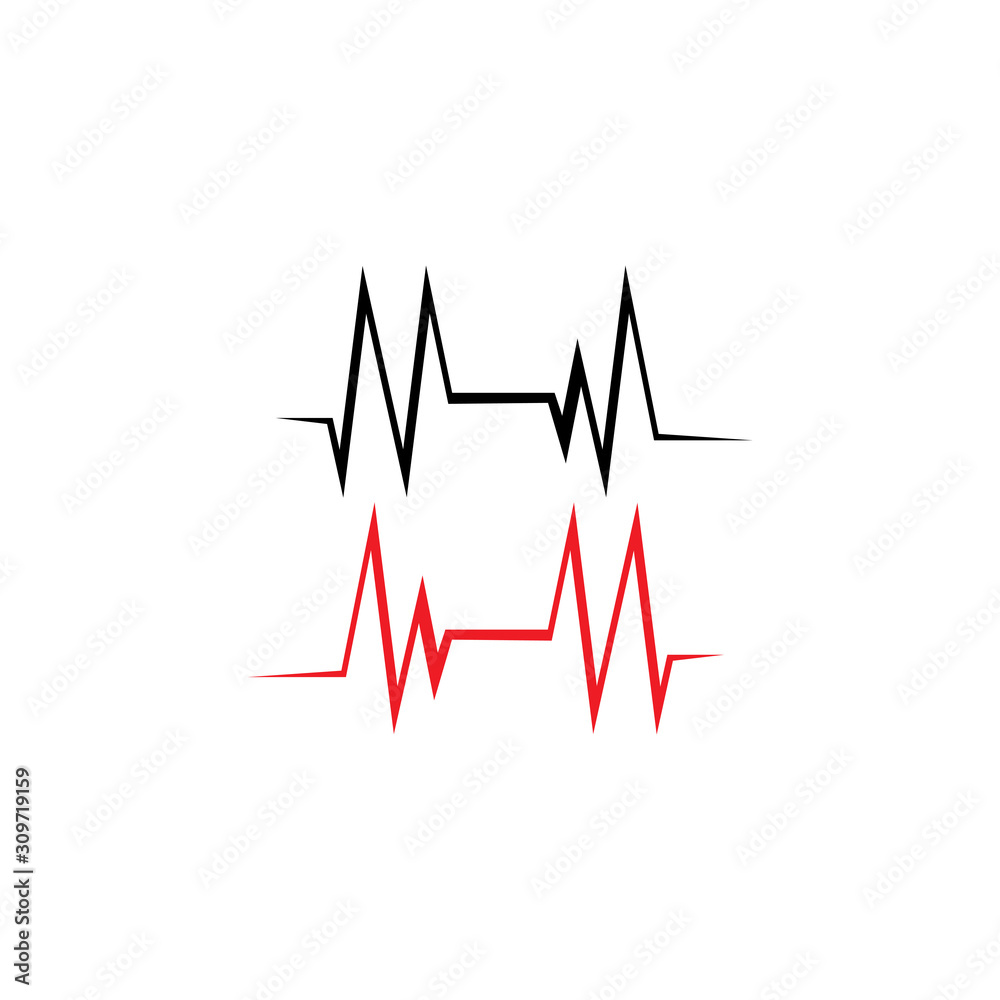 PULSE LINE ILUSTRATION VECTOR TEMPLATE