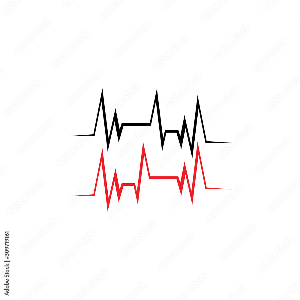 PULSE LINE ILUSTRATION VECTOR TEMPLATE