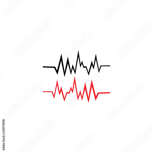 PULSE LINE ILUSTRATION VECTOR TEMPLATE