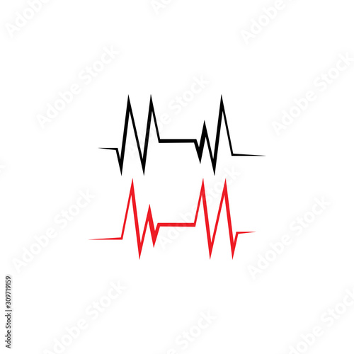 PULSE LINE ILUSTRATION VECTOR TEMPLATE