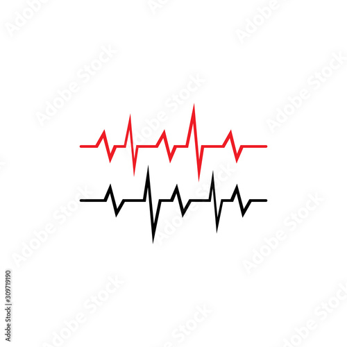PULSE LINE ILUSTRATION VECTOR TEMPLATE