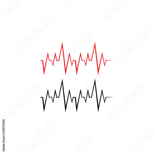 PULSE LINE ILUSTRATION VECTOR TEMPLATE