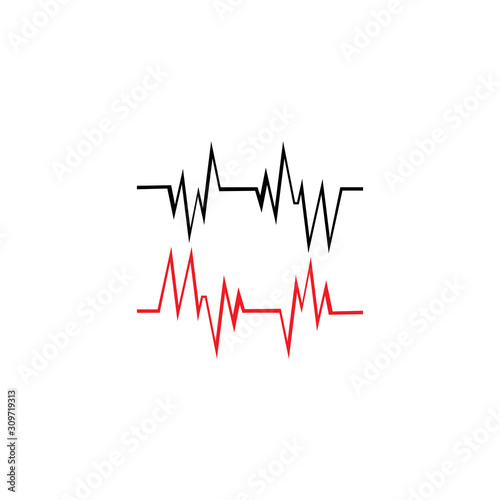 PULSE LINE ILUSTRATION VECTOR TEMPLATE