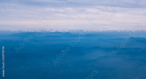 Blue Mountains (aerial view from plane)