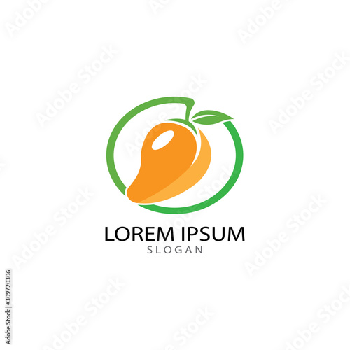 mango logo template vector illustration design